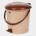 6 L Brown Plastic Dustbin, , small image number null
