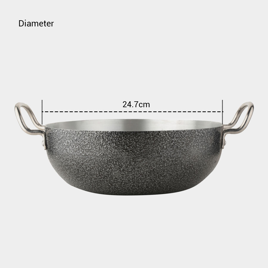 Aluminium Kadhai - 9.75 in. (2 L), Induction Compatible, , large image number null