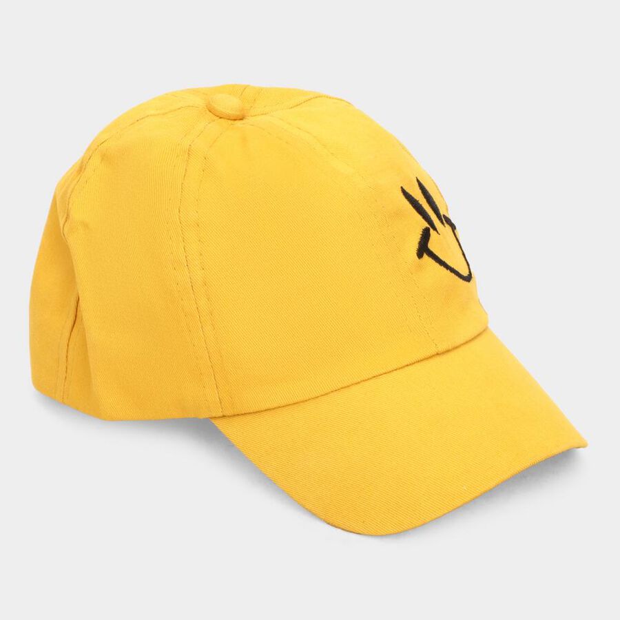 Kids' Yellow Cotton Cap, , large