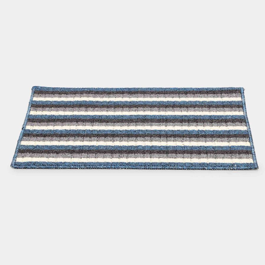 Anti-Skid Blue Polyester Door Mat, , large image number null