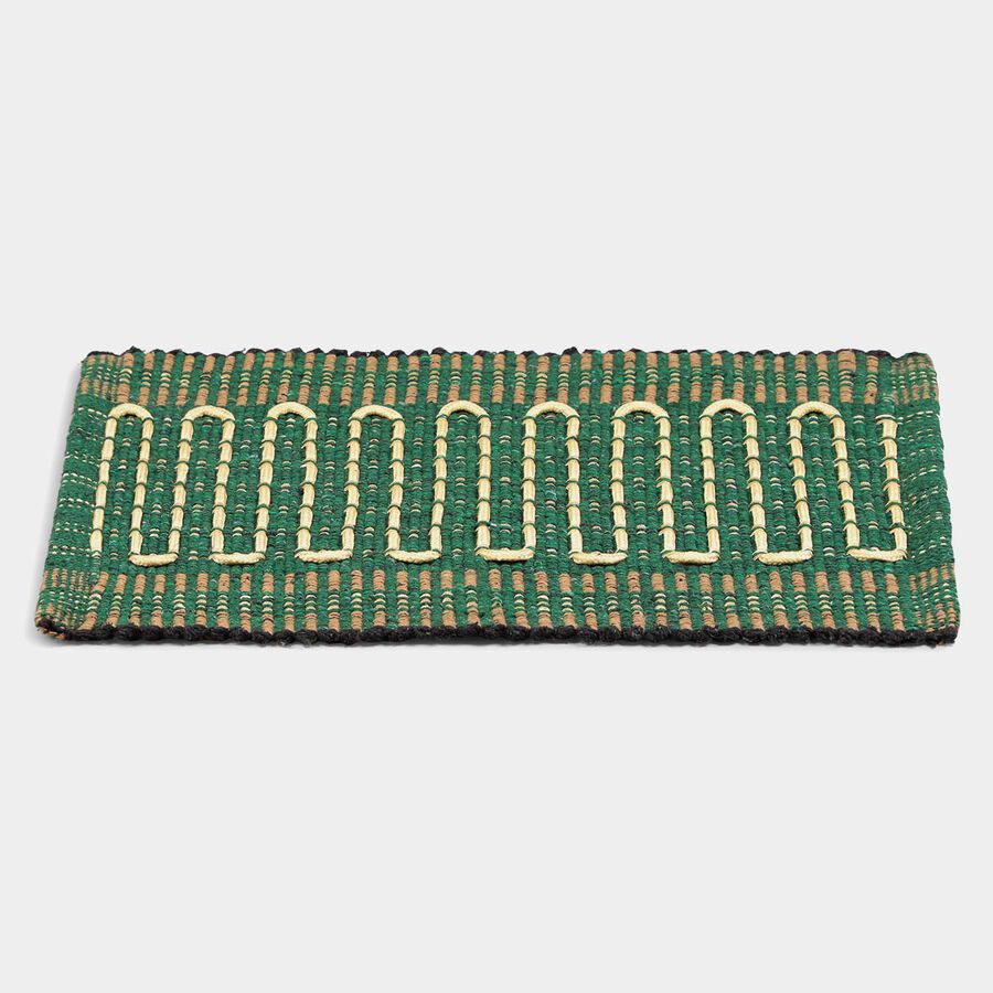 Green Polyester Cotton Door Mat, , large image number null