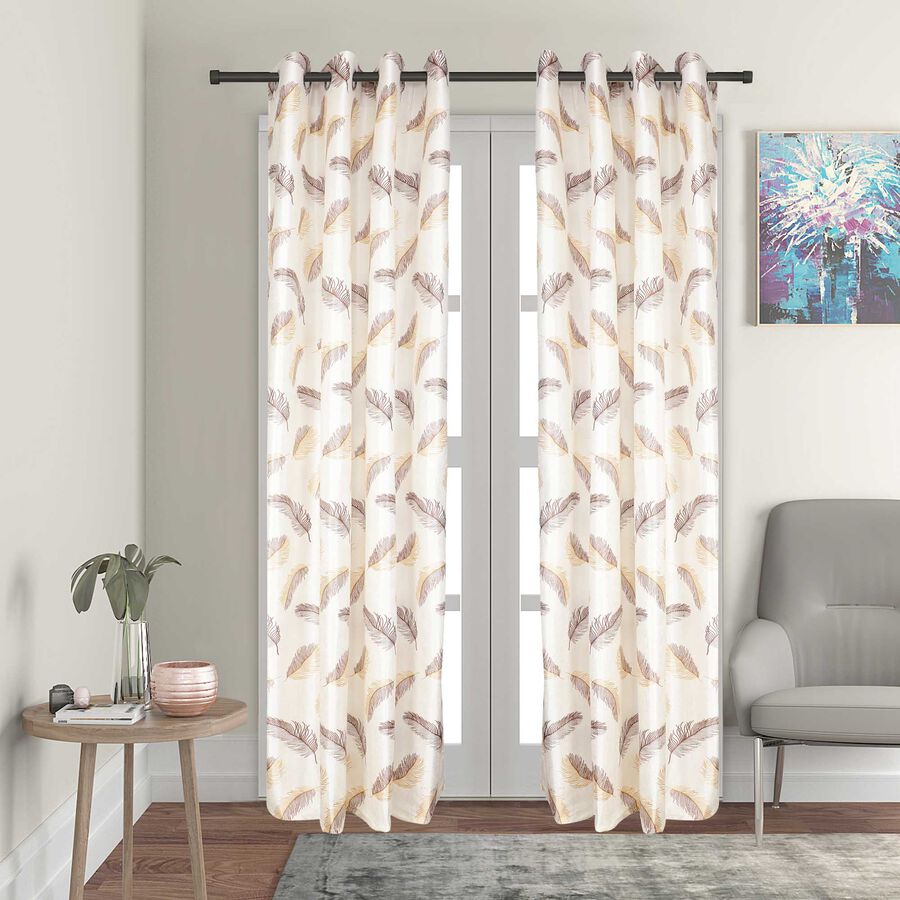7ft. Cream Microfiber Door Curtain, , large image number null
