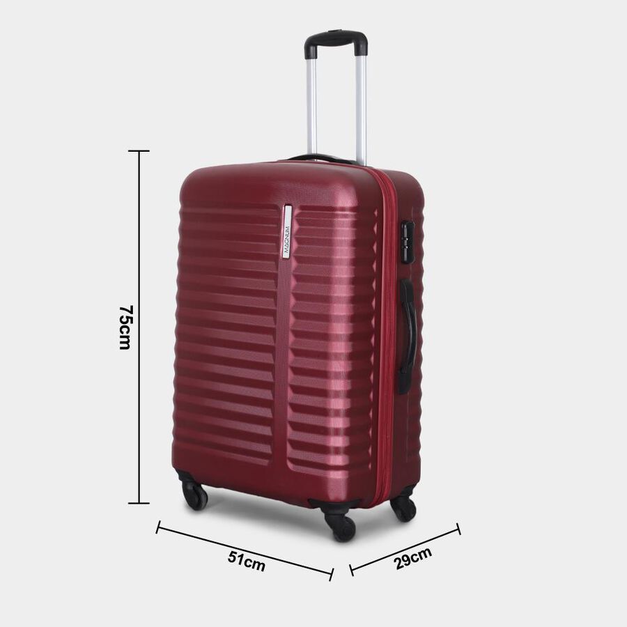 4-Wheel Wine Polypropylene Hard Case Trolley, Small + Medium + Large, , large image number null