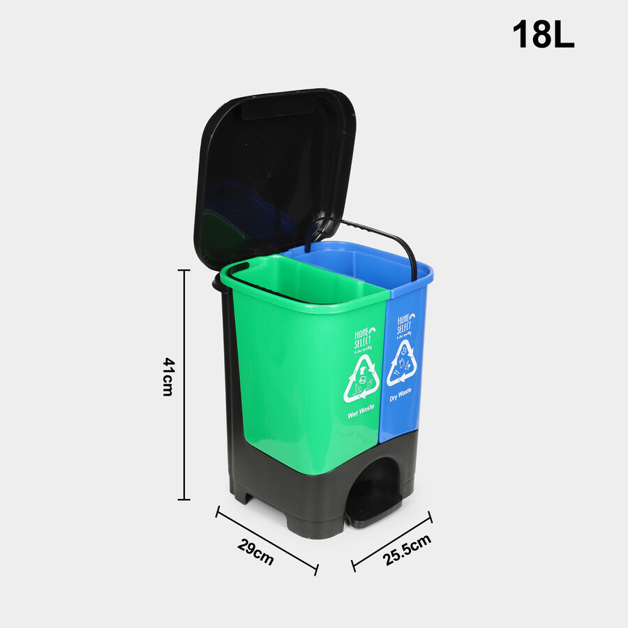 18 L Dual Wet & Dry Dustbin, , large image number null