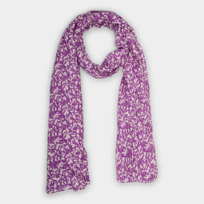 Women's Purple Polyester Scarf