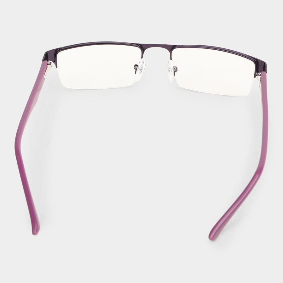 Clear Glass Plastic Half Rim Frame - Color May Vary, , large image number null
