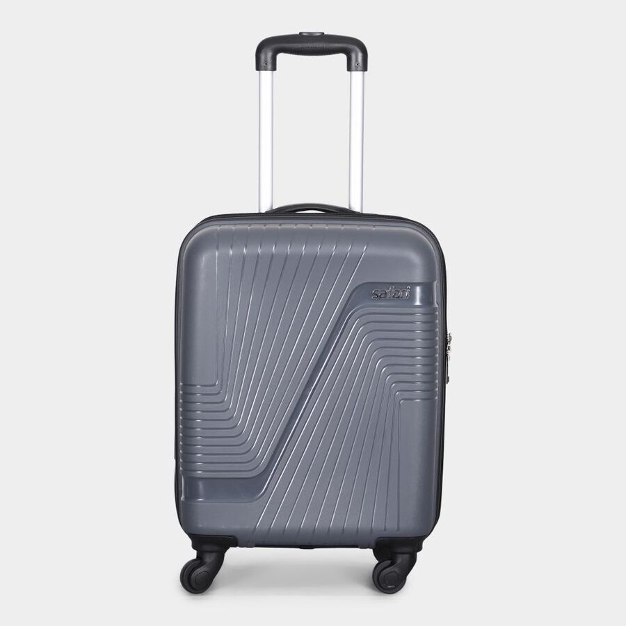4-Wheel Dark Grey Polypropylene Hard Case Trolley, Small, , large image number null
