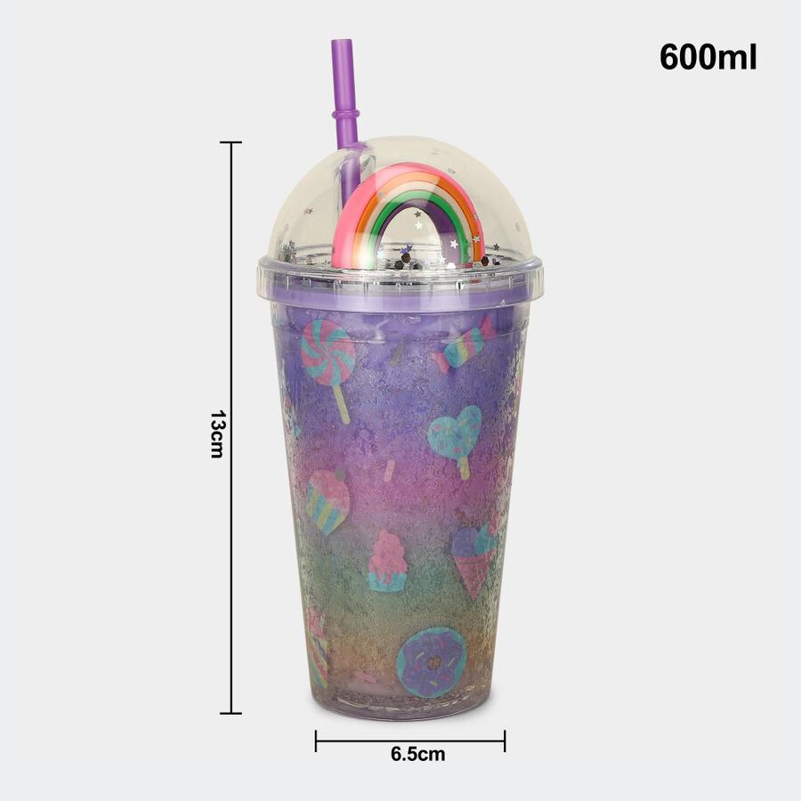 600ml Purple Plastic Sipper, , large