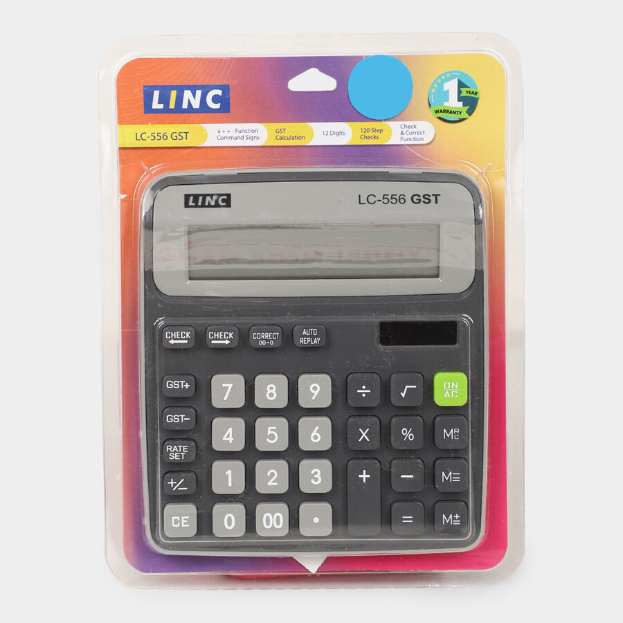 Black Plastic Calculator, , large