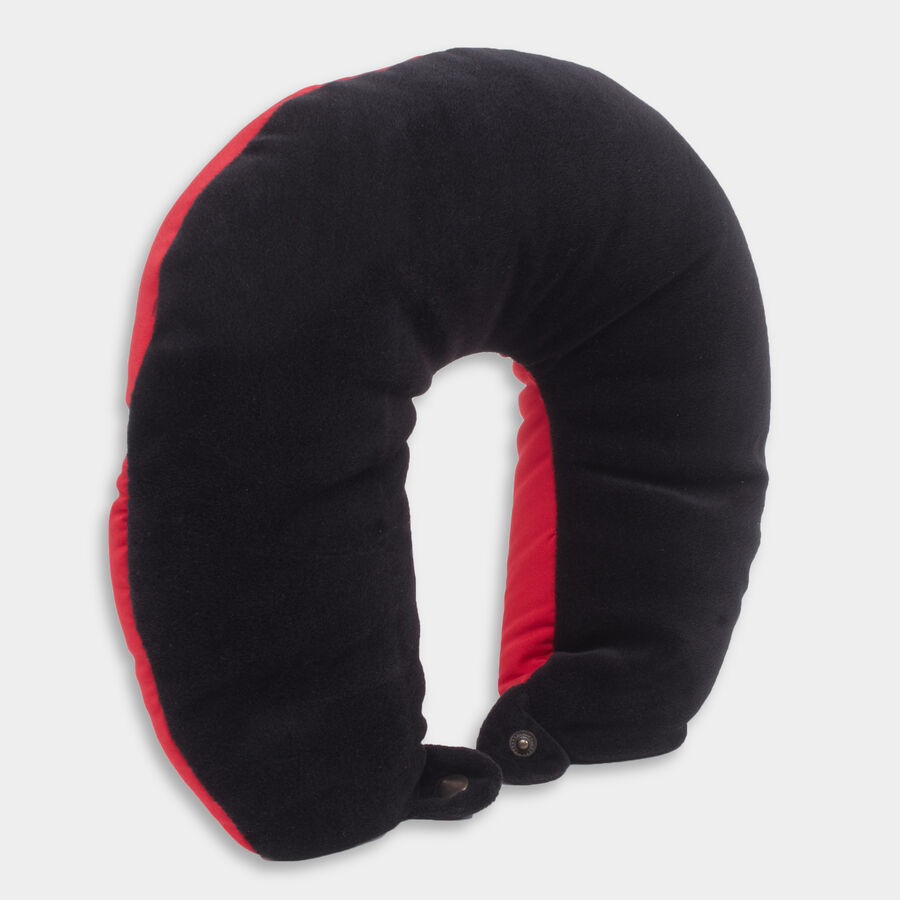 Red Microfiber And Beans Neck Pillow, , large image number null