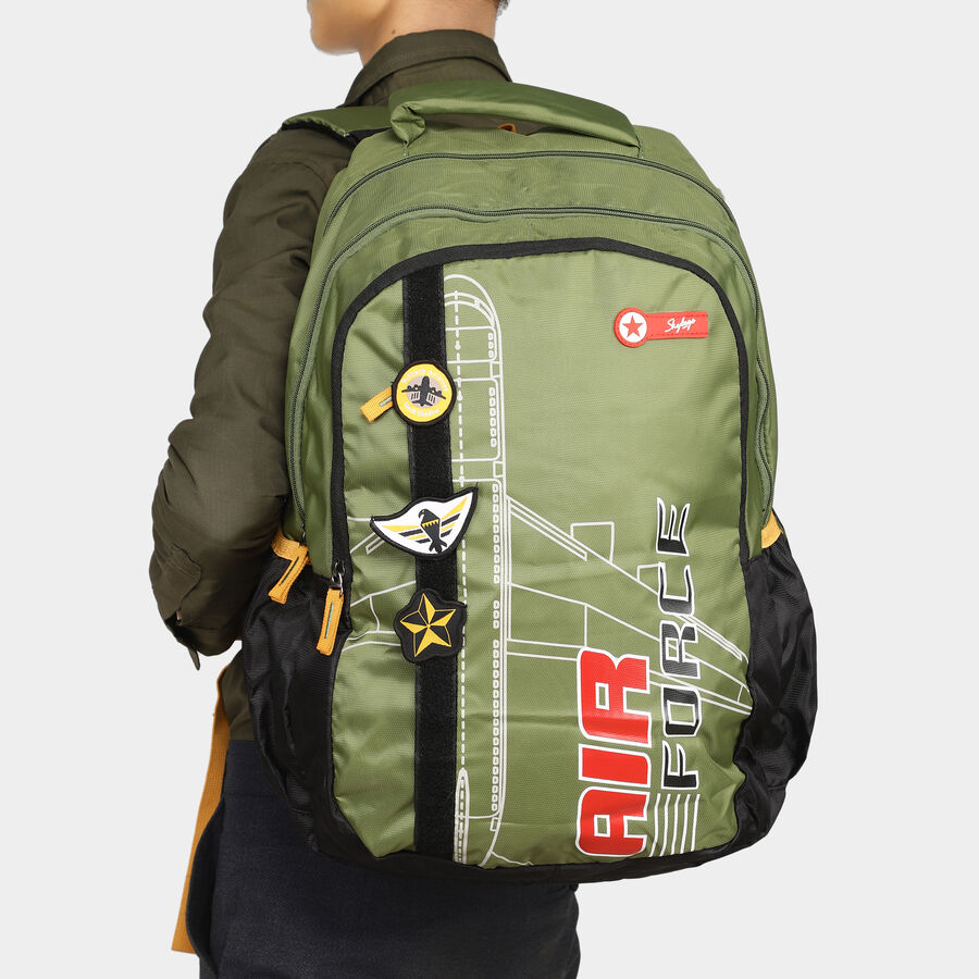 Black Fabric Backpack, , large