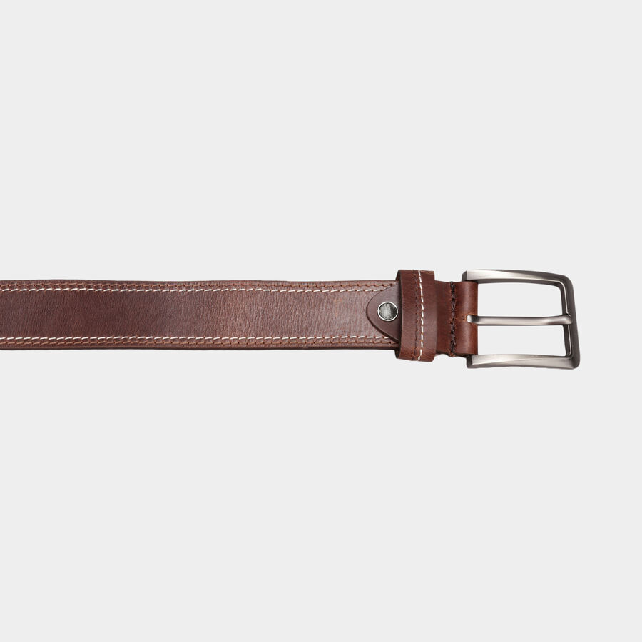 Men's Leather Casual Belt, Size 40, Textured, , large image number null