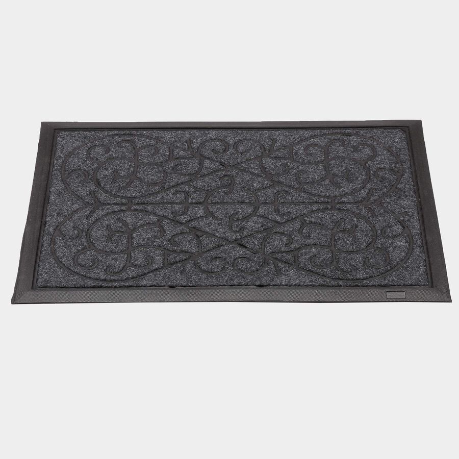 Anti-Skid Grey Rubber Door Mat, , large