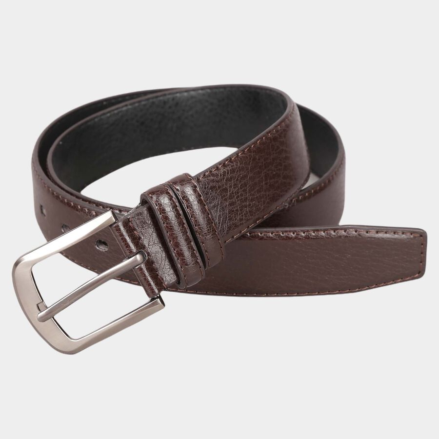 Men's Brown Polyurethane Casual Belt, 38 in. Waist, , large image number null