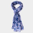 Women's Blue Cotton Scarf, , small image number null