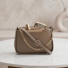 Woman's Beige Polyurethane Bag, , small