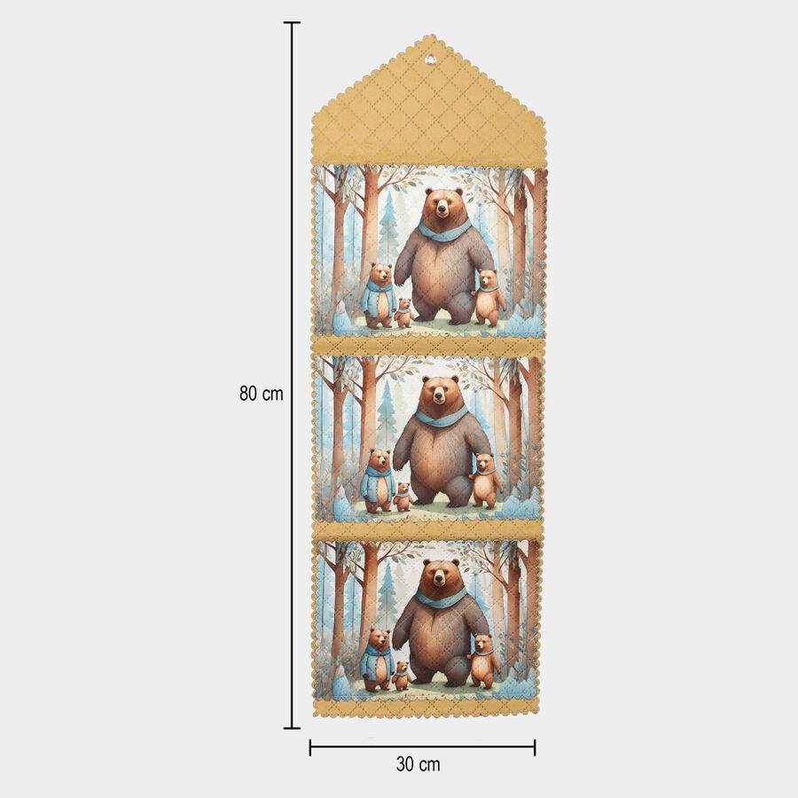 Beige Polyester Wall Hanging Organiser, , large image number null