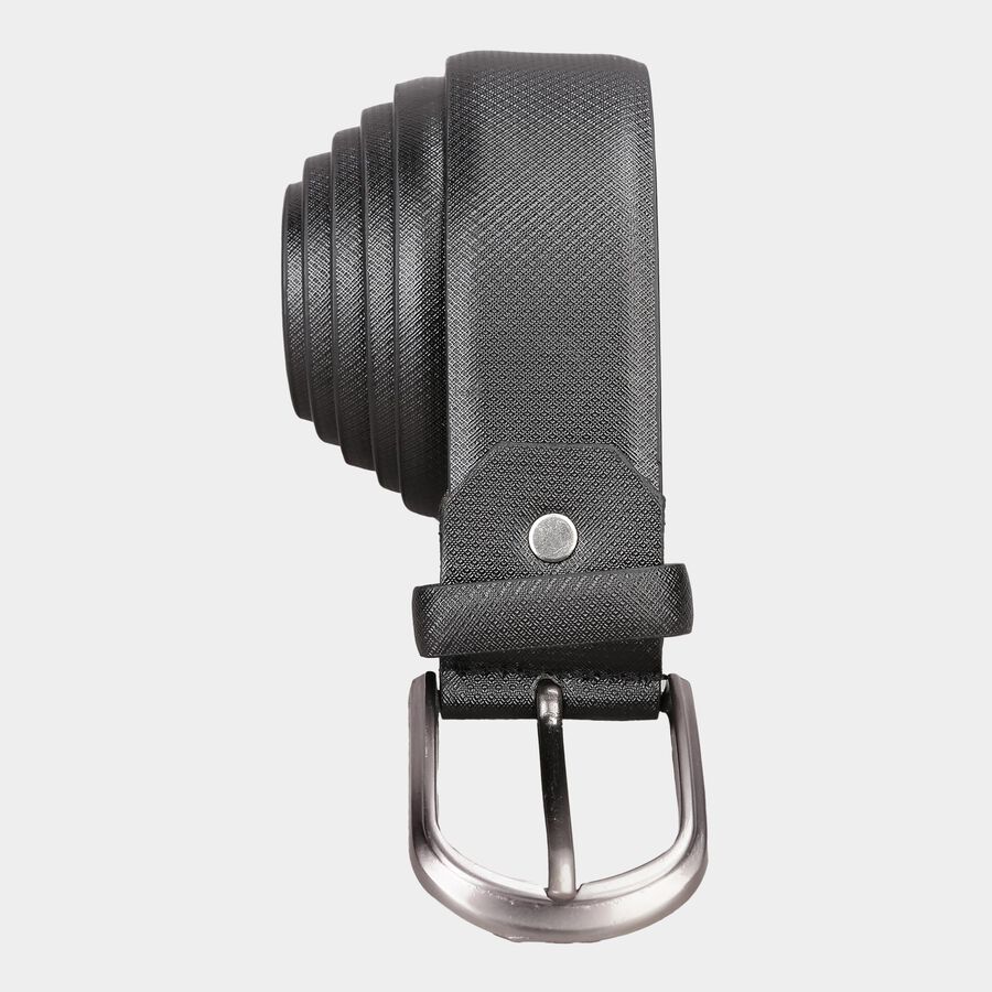 Men's Black Polyurethane Casual Belt, 38 in. Waist, , large image number null