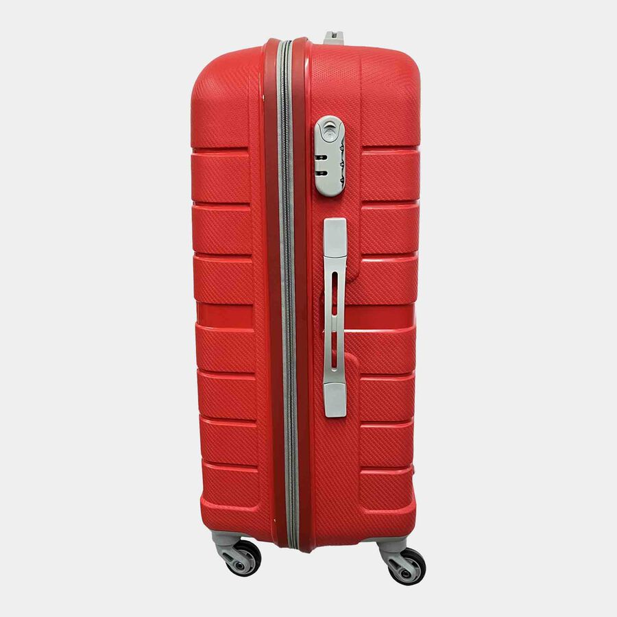 4-Wheel Red Polypropylene Hard Case Trolley, Medium, , large image number null