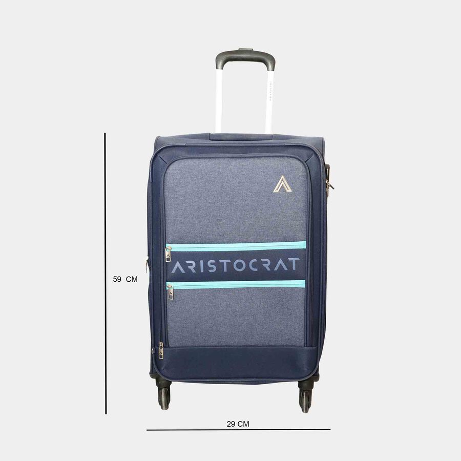 4-Wheel Polyester Soft Case Trolley, Medium, , large image number null