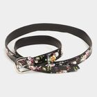 Women's Black Polyurethane Belt, , small image number null