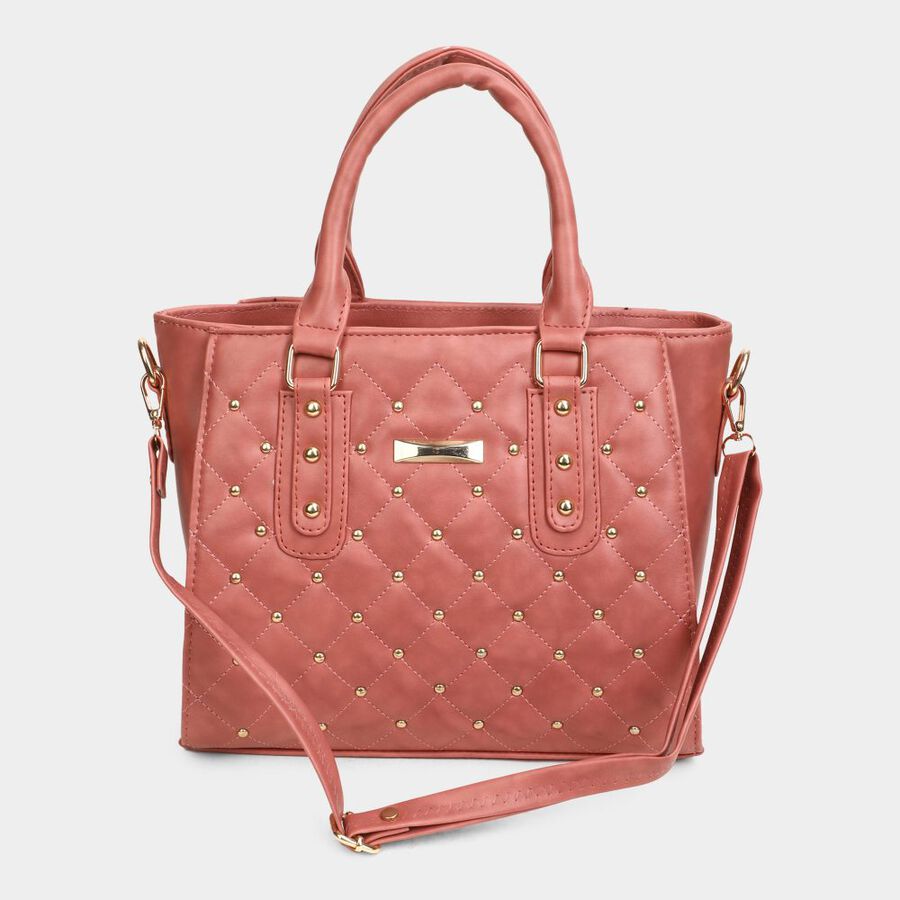 Women's Peach Polyurethane Hand Bag, , large image number null