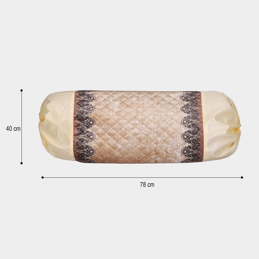 Beige Microfiber Bolster Cover, , large image number null