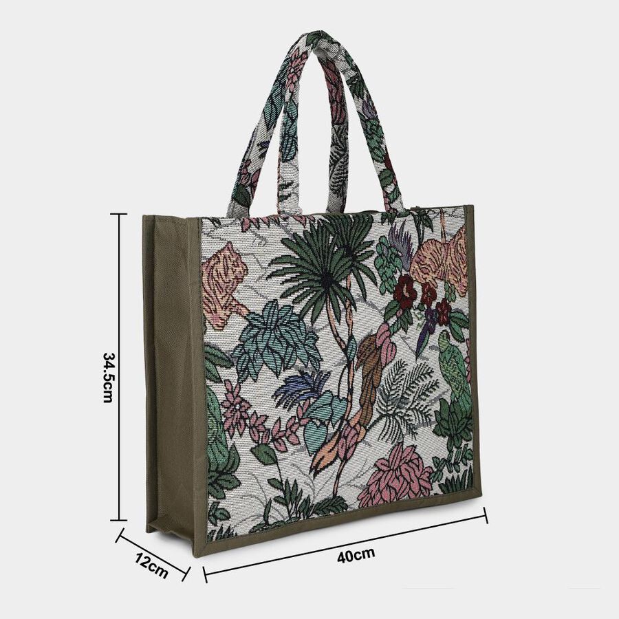 Green Fabric-Polyester Shopping Bag, , large