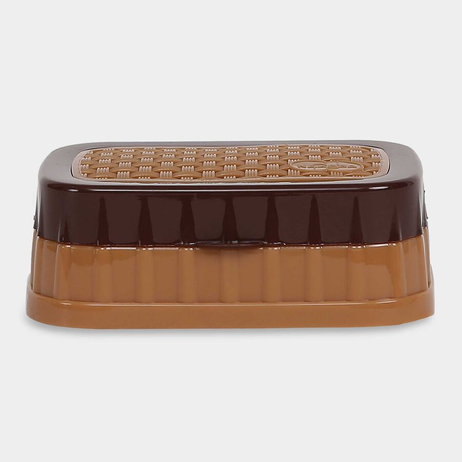 Plastic Soap Dish With Lid - Color/Design May Vary, , large image number null