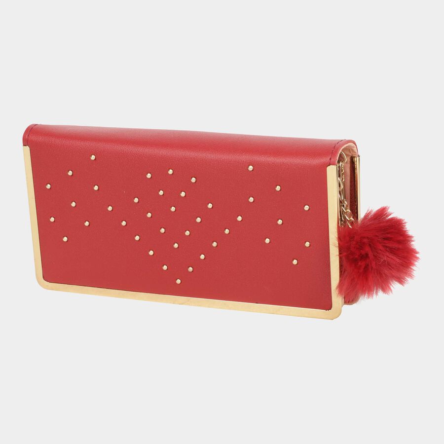Women's Polyurethane Zipper Hand Pouch, , large image number null