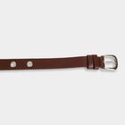 Women's Brown Polyurethane Belt, , small