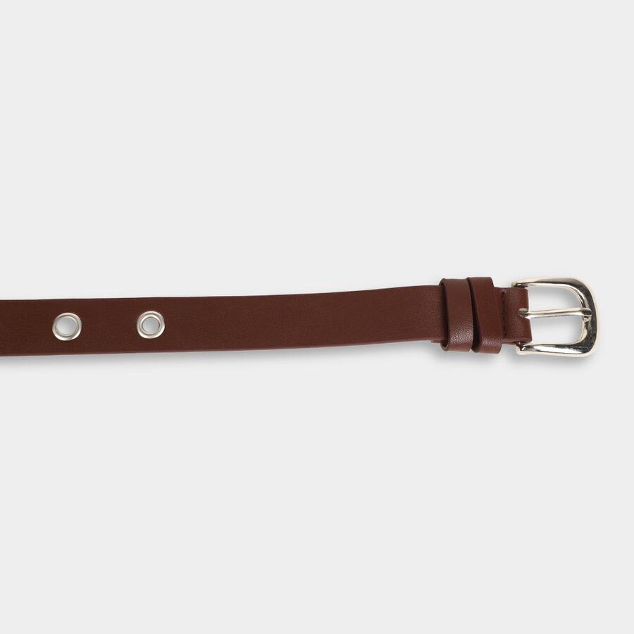 Women's Brown Polyurethane Belt, , large