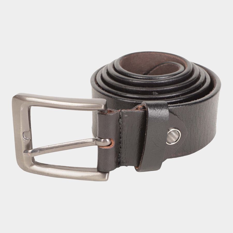 Men's Leather Casual Belt, Size 36, Smooth/Plain, , large image number null