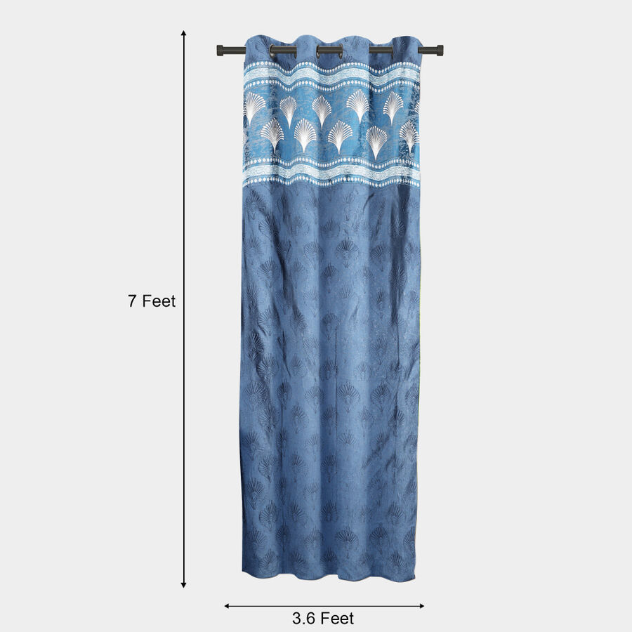 7ft. Dark Blue Polyester Curtain, , large image number null