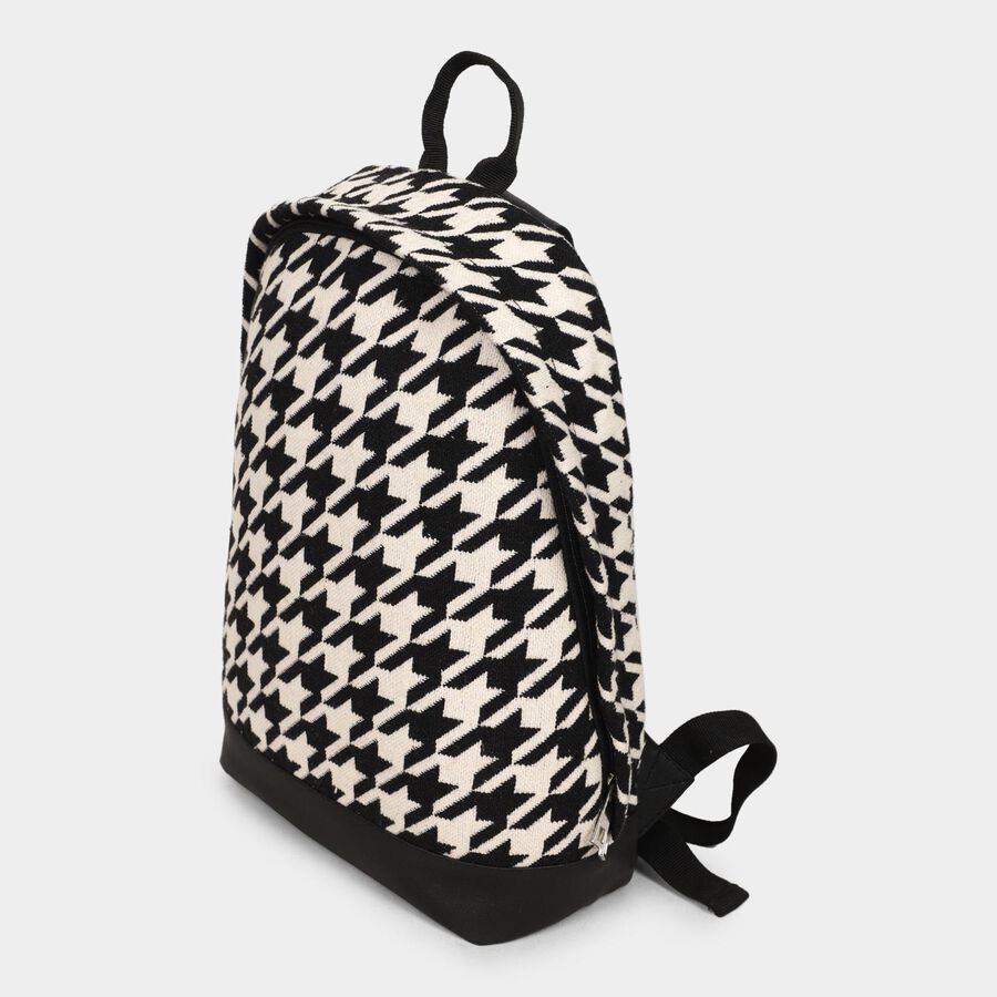 Women's Black Fabric Backpack, , large image number null