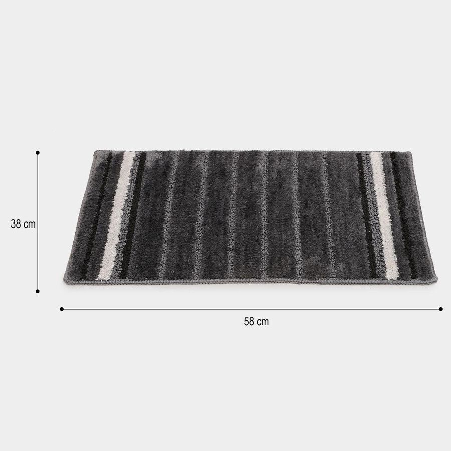 Anti-Skid Grey Polyester Door Mat, , large