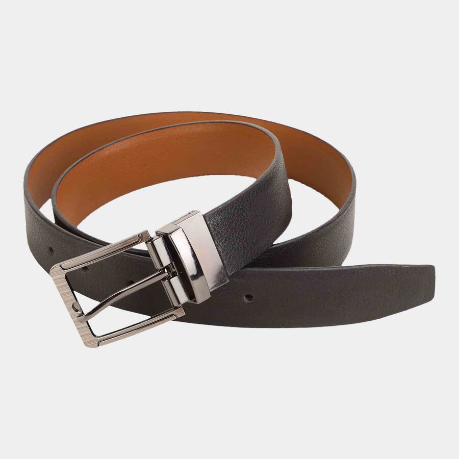 Men's Black Polyurethane Formal Belt, , large image number null