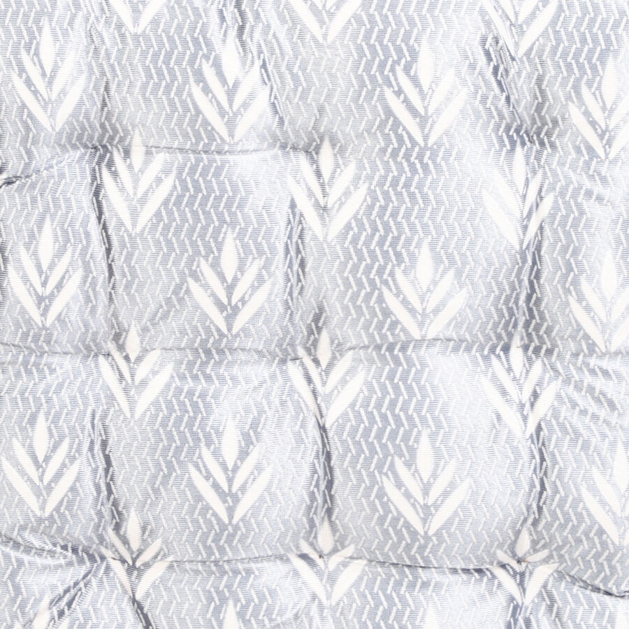 Grey Printed Tufted Cushion, , large