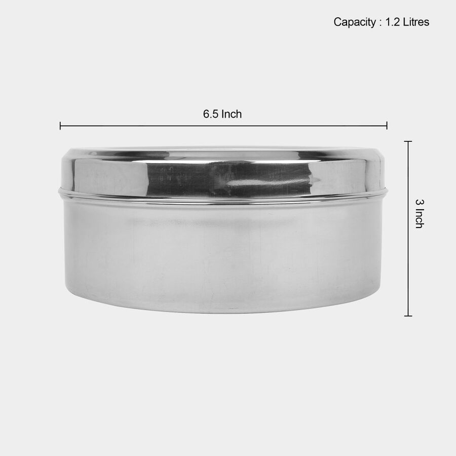 1000 ml Stainless Steel Poori Dabba, , large image number null
