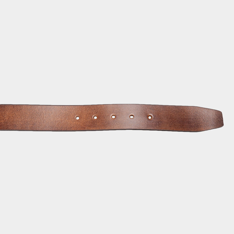 Men's Leather Casual Belt, Size 40, Smooth/Plain, , large image number null