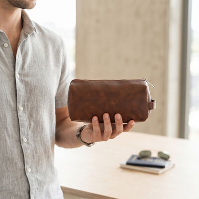 Tan PU Utility Bag 