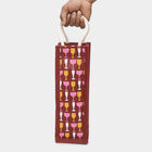 Maroon Printed Jute Lunch Bag, , small image number null