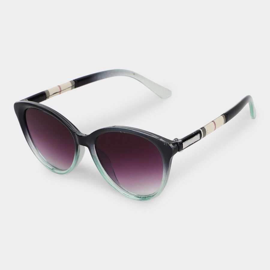 Women's Black Plastic Sunglasses, , large
