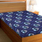 Blue Microfibre Single Bedsheet, , small image number null