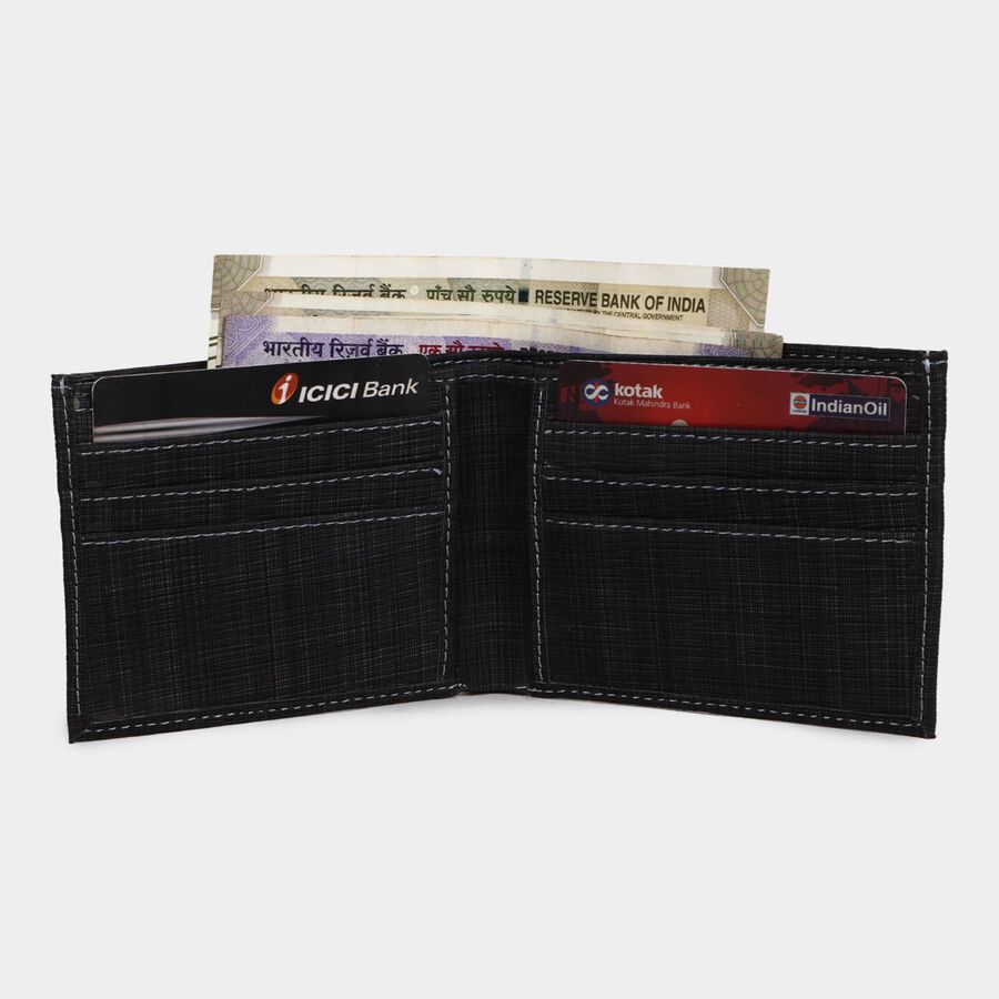 Men's Charcoal Polyurethane Wallet, , large image number null