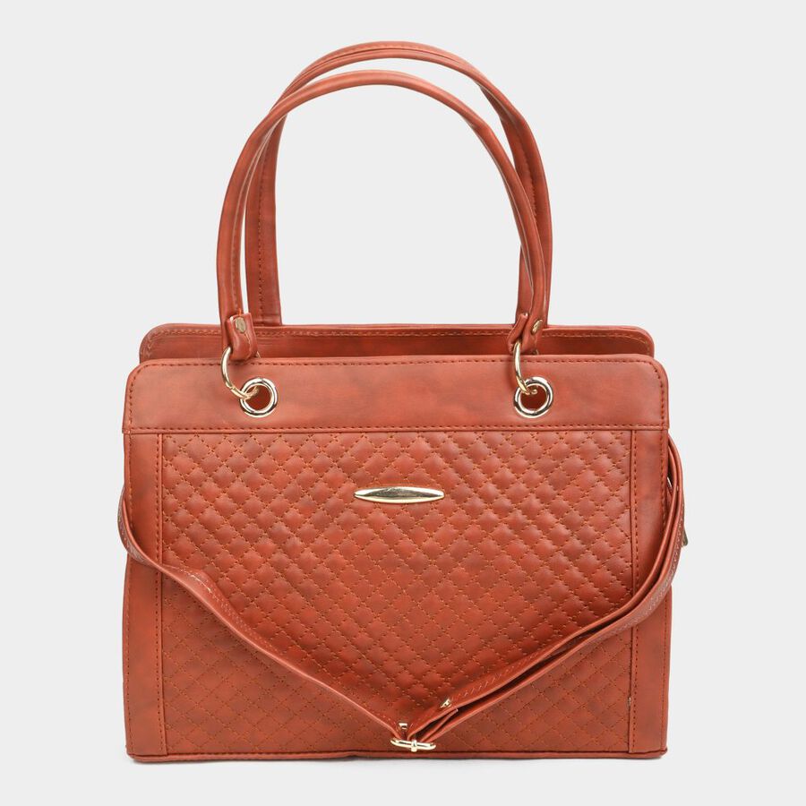 Women's Beige Polyurethane Tote Bag, , large image number null