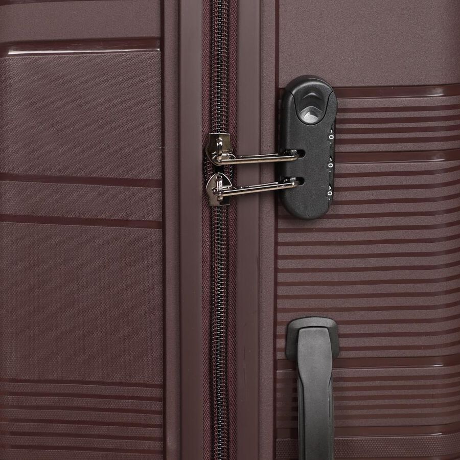4-Wheel Brown Polypropylene Hard Case Trolley, Small + Medium + Large, , large image number null