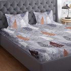 110 GSM Microfiber Double Bedsheet With 2 Pillow Covers, , small image number null