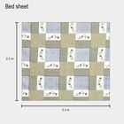 120 GSM Multicolor Polyester Double Bedsheet, , small image number null