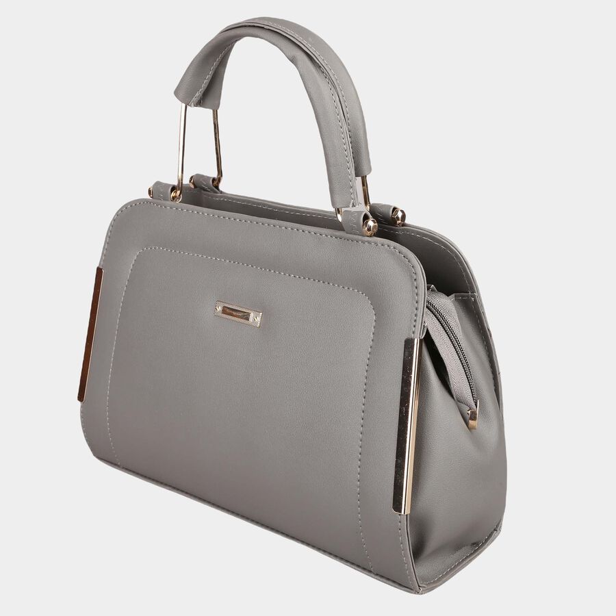 Women's Grey Polyurethane Tote Bag, , large image number null
